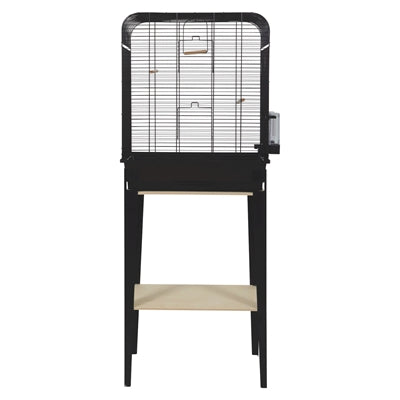 Zolux Vogelkooi Chic Loft Met Meubel Zwart